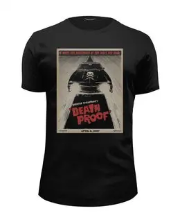 Заказать мужскую футболку в Москве. Футболка базовая Death Proof от KinoArt - готовые дизайны и нанесение принтов.