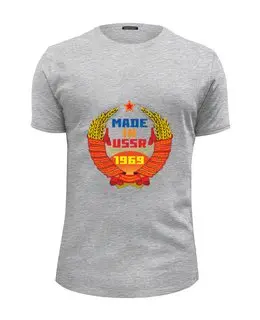Заказать мужскую футболку в Москве. Футболка базовая СССР 1969 от Djimas Leonki - готовые дизайны и нанесение принтов.