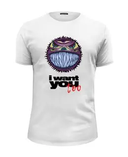 Заказать мужскую футболку в Москве. Футболка базовая I want you, too от Feinerburger  - готовые дизайны и нанесение принтов.