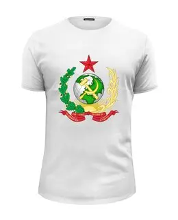 Заказать мужскую футболку в Москве. Футболка базовая Серп и молот от THE_NISE  - готовые дизайны и нанесение принтов.