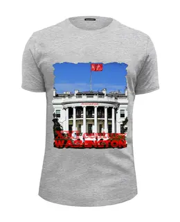 Заказать мужскую футболку в Москве. Футболка базовая Вашингтон XXI от ГПМНпR'n'R - готовые дизайны и нанесение принтов.