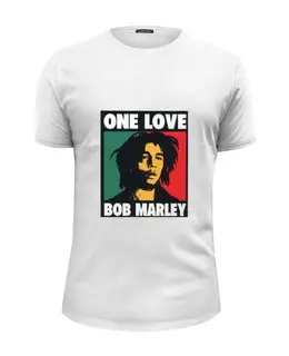 Заказать мужскую футболку в Москве. Футболка базовая Bob Marley  от gareula - готовые дизайны и нанесение принтов.