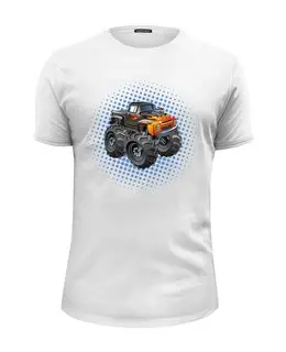 Заказать мужскую футболку в Москве. Футболка базовая Monster Truck от balden - готовые дизайны и нанесение принтов.
