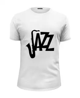 Заказать мужскую футболку в Москве. Футболка базовая Джаз (jazz) от Yaroslava - готовые дизайны и нанесение принтов.