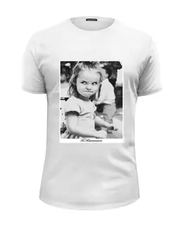 Заказать мужскую футболку в Москве. Футболка базовая Angry Girl by K.Karavaev от Design Ministry - готовые дизайны и нанесение принтов.