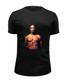 Заказать мужскую футболку в Москве. Футболка базовая 2pac (Tupac) от Рома Мозжерин - готовые дизайны и нанесение принтов.