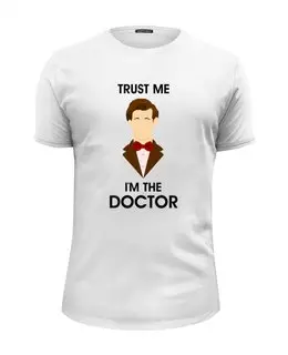 Заказать мужскую футболку в Москве. Футболка базовая Doctor Who  от cherdantcev - готовые дизайны и нанесение принтов.