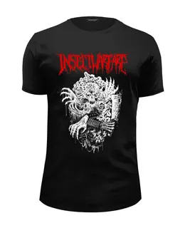 Заказать мужскую футболку в Москве. Футболка базовая Insect Warfare Band от Leichenwagen - готовые дизайны и нанесение принтов.