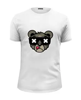 Заказать мужскую футболку в Москве. Футболка базовая Медведь от THE_NISE  - готовые дизайны и нанесение принтов.