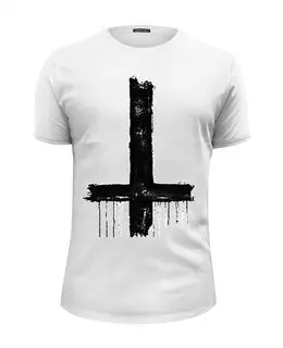 Заказать мужскую футболку в Москве. Футболка базовая Крест от rossoneri - готовые дизайны и нанесение принтов.