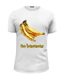 Заказать мужскую футболку в Москве. Футболка базовая Go bananas от Виктория  - готовые дизайны и нанесение принтов.