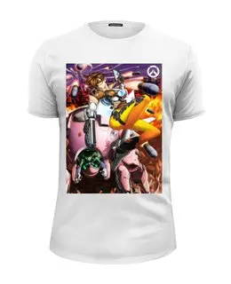Заказать мужскую футболку в Москве. Футболка базовая Overwatch от scoopysmith - готовые дизайны и нанесение принтов.