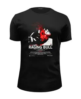 Заказать мужскую футболку в Москве. Футболка базовая Raging Bull / Бешеный Бык от KinoArt - готовые дизайны и нанесение принтов.