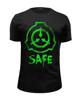 Заказать мужскую футболку в Москве. Футболка базовая SCP, Safe от geekbox - готовые дизайны и нанесение принтов.