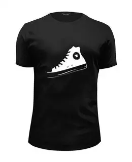 Заказать мужскую футболку в Москве. Футболка базовая Converse two от hey BROOK! - готовые дизайны и нанесение принтов.