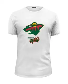 Заказать мужскую футболку в Москве. Футболка базовая Minnesota Wild / NHL USA от KinoArt - готовые дизайны и нанесение принтов.