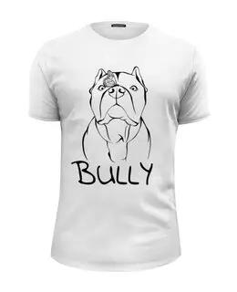 Заказать мужскую футболку в Москве. Футболка базовая Bully  бабочка от angelabelokopytova@gmail.com - готовые дизайны и нанесение принтов.