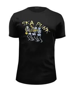 Заказать мужскую футболку в Москве. Футболка базовая Ska Punk от Leichenwagen - готовые дизайны и нанесение принтов.