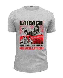 Заказать мужскую футболку в Москве. Футболка базовая Laibach / The New Cultural Revolution от OEX design - готовые дизайны и нанесение принтов.