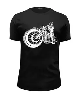 Заказать мужскую футболку в Москве. Футболка базовая Biker от balden - готовые дизайны и нанесение принтов.