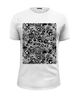 Заказать мужскую футболку в Москве. Футболка базовая Коллаж от OEX design - готовые дизайны и нанесение принтов.