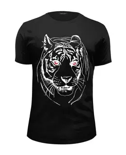 Заказать мужскую футболку в Москве. Футболка базовая зверье тигр 2 от сергей дудников - готовые дизайны и нанесение принтов.