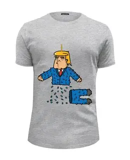 Заказать мужскую футболку в Москве. Футболка базовая Трамп от trugift - готовые дизайны и нанесение принтов.