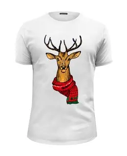 Заказать мужскую футболку в Москве. Футболка базовая Рождество  от T-shirt print  - готовые дизайны и нанесение принтов.