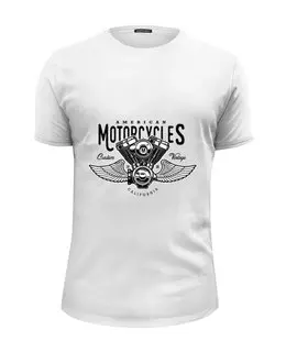 Заказать мужскую футболку в Москве. Футболка базовая Motocycles от kreed - готовые дизайны и нанесение принтов.