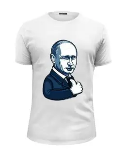 Заказать мужскую футболку в Москве. Футболка базовая Путин - like от dizer - готовые дизайны и нанесение принтов.