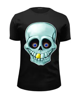 Заказать мужскую футболку в Москве. Футболка базовая Skull Art от Leichenwagen - готовые дизайны и нанесение принтов.