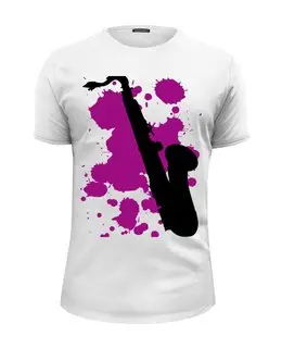 Заказать мужскую футболку в Москве. Футболка базовая saxophone от la_infernale - готовые дизайны и нанесение принтов.