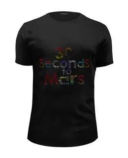 Заказать мужскую футболку в Москве. Футболка базовая 30 seconds to Mars от Fedor - готовые дизайны и нанесение принтов.