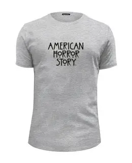 Заказать мужскую футболку в Москве. Футболка базовая American Horror Story от Виктор Аксёнов - готовые дизайны и нанесение принтов.