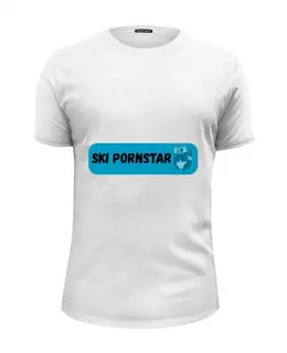 Заказать мужскую футболку в Москве. Футболка базовая SKI PORNSTAR от Skywalker - готовые дизайны и нанесение принтов.