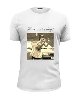 Заказать мужскую футболку в Москве. Футболка базовая Хорошего дня! от gent777 - готовые дизайны и нанесение принтов.