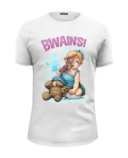 Заказать мужскую футболку в Москве. Футболка базовая BWAINS! от alferxv - готовые дизайны и нанесение принтов.