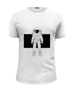 Заказать мужскую футболку в Москве. Футболка базовая Астронавт от YellowCloverShop - готовые дизайны и нанесение принтов.