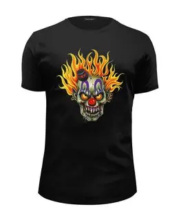 Заказать мужскую футболку в Москве. Футболка базовая Evil Clown от Leichenwagen - готовые дизайны и нанесение принтов.