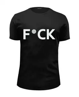 Заказать мужскую футболку в Москве. Футболка базовая F*ck Covid от skynatural - готовые дизайны и нанесение принтов.