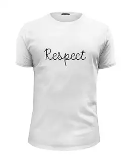 Заказать мужскую футболку в Москве. Футболка базовая Respect от THE_NISE  - готовые дизайны и нанесение принтов.