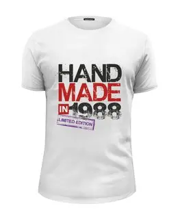 Заказать мужскую футболку в Москве. Футболка базовая 1988 год создания. от Djimas Leonki - готовые дизайны и нанесение принтов.