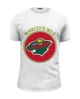 Заказать мужскую футболку в Москве. Футболка базовая minnesota wild от kspsshop - готовые дизайны и нанесение принтов.