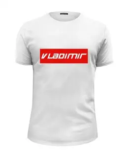 Заказать мужскую футболку в Москве. Футболка базовая Vladimir от THE_NISE  - готовые дизайны и нанесение принтов.