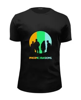 Заказать мужскую футболку в Москве. Футболка базовая     Imagine Dragons  от cherdantcev - готовые дизайны и нанесение принтов.
