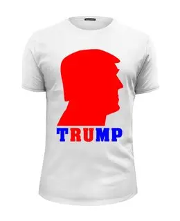 Заказать мужскую футболку в Москве. Футболка базовая Трамп (Trump) от mystylez - готовые дизайны и нанесение принтов.