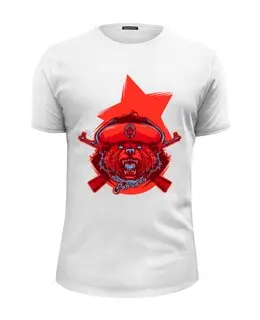 Заказать мужскую футболку в Москве. Футболка базовая Россия  от T-shirt print  - готовые дизайны и нанесение принтов.