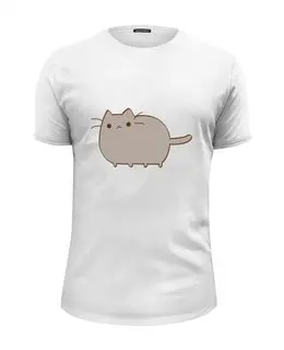Заказать мужскую футболку в Москве. Футболка базовая котик от THE_NISE  - готовые дизайны и нанесение принтов.