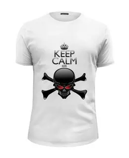 Заказать мужскую футболку в Москве. Футболка базовая Keep calm  от ПРИНТЫ ПЕЧАТЬ  - готовые дизайны и нанесение принтов.