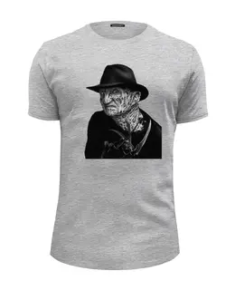 Заказать мужскую футболку в Москве. Футболка базовая Freddy Krueger от Leichenwagen - готовые дизайны и нанесение принтов.
